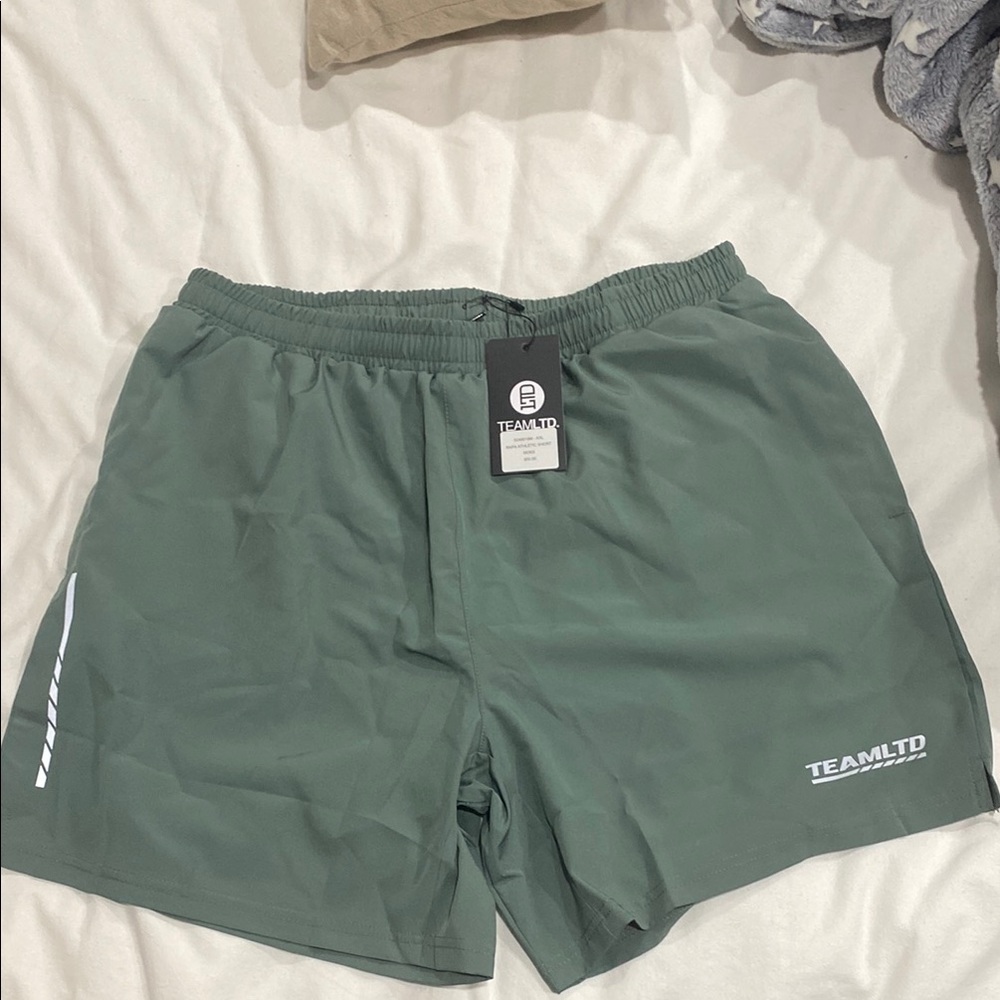 TEAM LTD Green Athletic Shorts